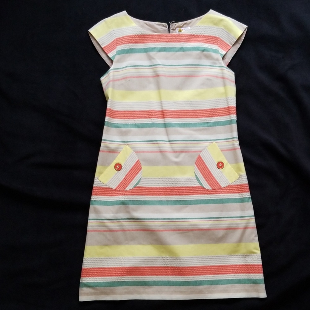 R&K Originals Striped Shift Dress